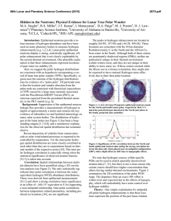 Hidden in the Neutrons: Physical Evidence for Lunar True Polar