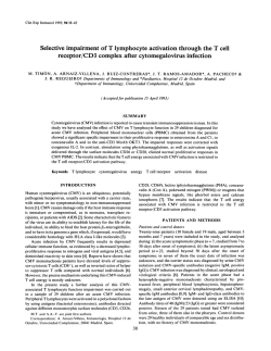Selective impairment of T lymphocyte activation
