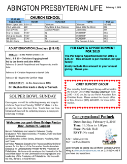 Abington Presbyterian Life 020115