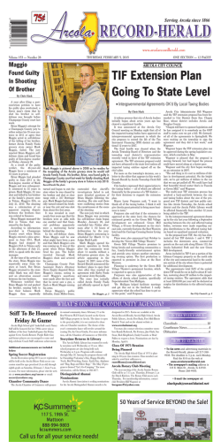 Firm Hired To Do Appraisals - Arcola Record