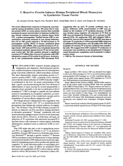C-Reactive Protein Induces Human Peripheral
