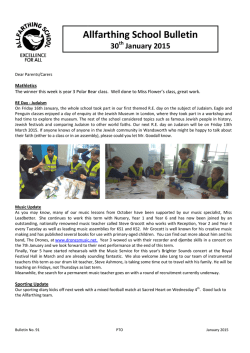Allfarthing Sch Allfarthing School Bulletin g School Bulletin