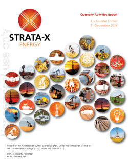 For personal use only - Australian Securities Exchange