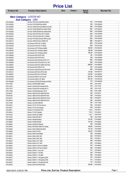 Price List - Train World