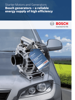 Bosch generators &ndash; a reliable energy supply of high efficiency