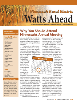 February 2015 Newsletter - Ninnescah Electric Cooperative, Inc.