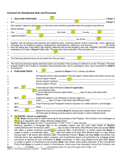 Contract for Residential Sale and Purchase