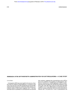 remission after erythropoietin administration for