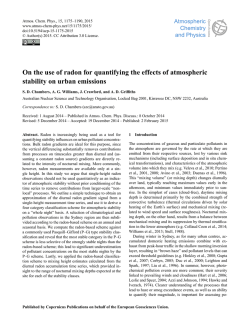 On the use of radon for quantifying the effects of atmospheric