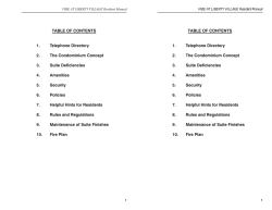 VIBE at Liberty Village Residential Manual