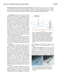 BENZENE-BASED CO-CRYSTALS ON THE SURFACE OF TITAN