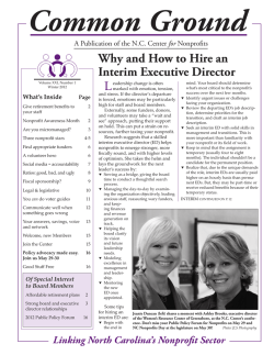 Why and How to Hire an Interim Executive Director