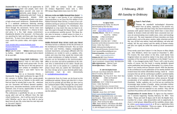 1 February, 2015 4th Sunday in Ordinary