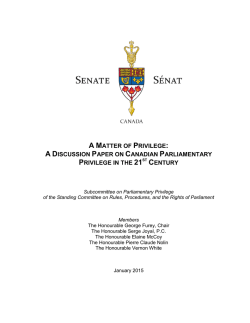 a matter of privilege