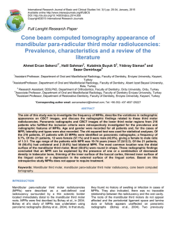 Cone beam computed tomography appearance of mandibular para