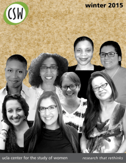 winter 2015 - Center for the Study of Women