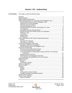 Section 1.05: Underwriting | 1/30/2015