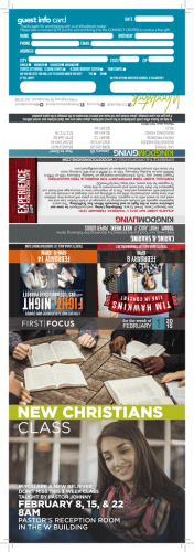 First Focus - February 1st - First Baptist Church of Woodstock, GA