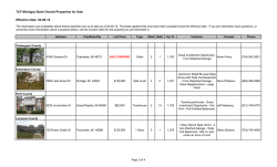 Page 1 of 5 TCF Michigan Bank Owned Properties for Sale Effective
