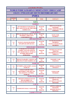 8 days shibir - Samarpan Meditation