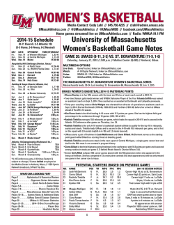 Massachusetts - CBS Sports Network