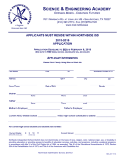 2015-2016 Application.pub - Northside Independent School District