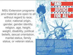 MSU Extension programs and material are open to all without