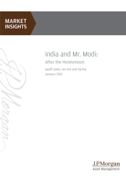 India and Mr. Modi: - JP Morgan Asset Management