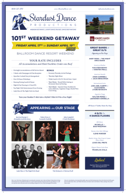WEEKEND GETAWAY 2015 - Stardust Dance Productions