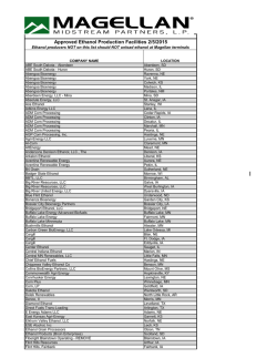 Approved Ethanol Production Facilities