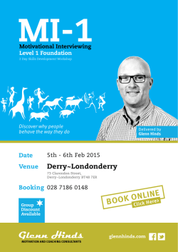 BOOK ONLINE - Glenn Hinds