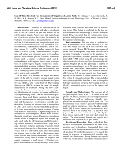 Standoff Time-Resolved Fast Fluorescence of Organics and Amino