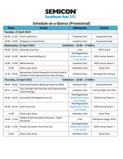 Schedule-at-a-Glance (Provisional)