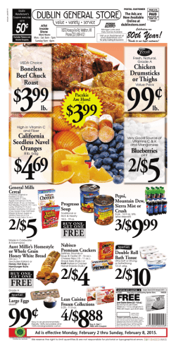 2/$5 - Dublin General Store