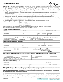 875691 Inter-American Development Bank Vision Claim Form