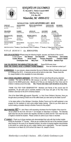 Download K.C Newsletter - St. Joseph Church
