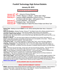 Foothill Technology High School Bulletin