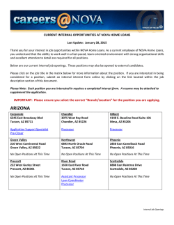 ARIZONA - current employment opportunities at nova home loans