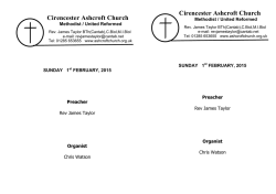 order of service - Cirencester Ashcroft Church