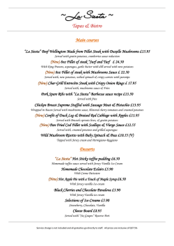 A La Carte - La Siesta