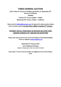TIMED GENERAL AUCTION