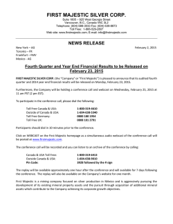 FIRST MAJESTIC SILVER CORP.