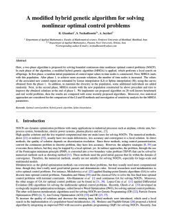 A modified hybrid genetic algorithm for solving nonlinear optimal