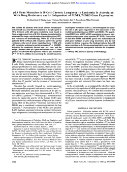 p53 Gene Mutation in B-Cell Chronic Lymphocytic Leukemia