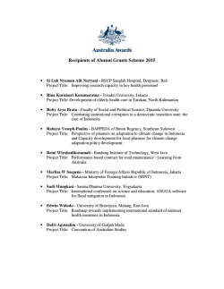 Recipients of Alumni Grants Scheme 2015