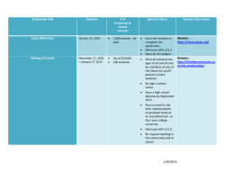Scholarship Table - Orange County Public Schools