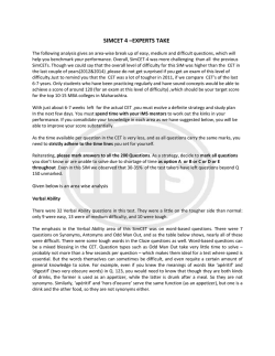 SIMCET 4 &ndash;EXPERTS TA