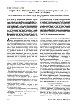 Targeted Gene Transfer to Human Hematopoietic Progenitor