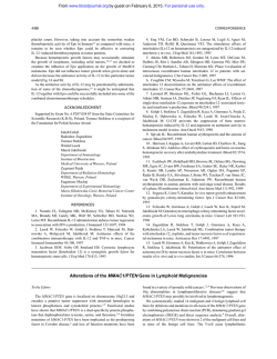 Alterations of the MMAC1/PTEN Gene in Lymphoid