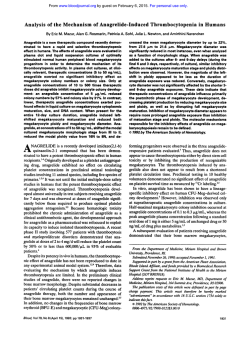 Analysis of the Mechanism of Anagrelide-Induced